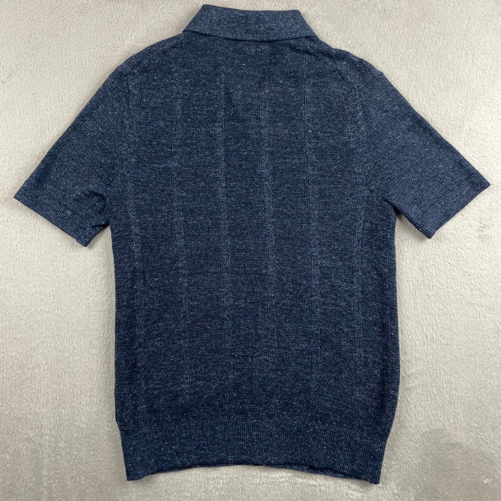 Banana Republic Resort Shirt Mens Small Blue Cotton Linen Blend Button Up - Picture 2 of 8